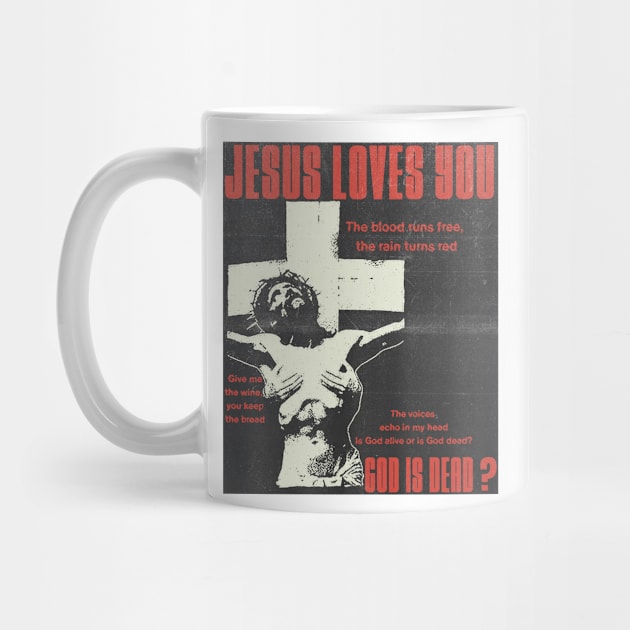 jesus loves you vintage art by psninetynine